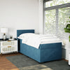 Box Spring Bed with Mattress Dark Blue 90x190 cm Velvet