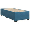 Box Spring Bed with Mattress Dark Blue 90x190 cm Velvet