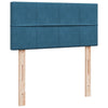 Box Spring Bed with Mattress Dark Blue 90x190 cm Velvet