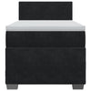 Box Spring Bed with Mattress Black 90x200 cm Velvet
