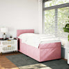 Box Spring Bed with Mattress Pink 90x200 cm Velvet