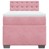 Box Spring Bed with Mattress Pink 90x200 cm Velvet