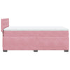 Box Spring Bed with Mattress Pink 90x200 cm Velvet