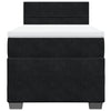Box Spring Bed with Mattress Black 90x200 cm Velvet