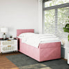 Box Spring Bed with Mattress Pink 90x200 cm Velvet