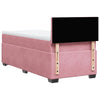 Box Spring Bed with Mattress Pink 90x200 cm Velvet