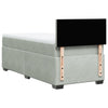 Box Spring Bed with Mattress Light Grey 100x200 cm Velvet