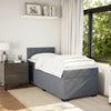 Box Spring Bed with Mattress Dark Grey 100x200 cm Velvet
