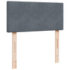 Box Spring Bed with Mattress Dark Grey 100x200 cm Velvet