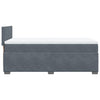 Box Spring Bed with Mattress Dark Grey 100x200 cm Velvet