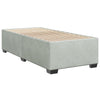 Box Spring Bed with Mattress Light Grey 100x200 cm Velvet