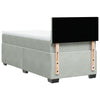 Box Spring Bed with Mattress Light Grey 100x200 cm Velvet