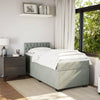 Box Spring Bed with Mattress Light Grey 100x200 cm Velvet