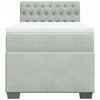 Box Spring Bed with Mattress Light Grey 100x200 cm Velvet