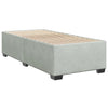 Box Spring Bed with Mattress Light Grey 100x200 cm Velvet