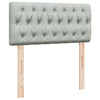 Box Spring Bed with Mattress Light Grey 100x200 cm Velvet