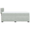 Box Spring Bed with Mattress Light Grey 100x200 cm Velvet