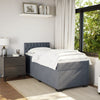 Box Spring Bed with Mattress Dark Grey 100x200 cm Velvet