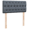 Box Spring Bed with Mattress Dark Grey 100x200 cm Velvet