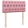 Box Spring Bed with Mattress Pink 100x200 cm Velvet