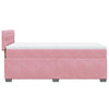 Box Spring Bed with Mattress Pink 100x200 cm Velvet