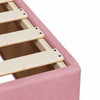 Box Spring Bed with Mattress Pink 100x200 cm Velvet
