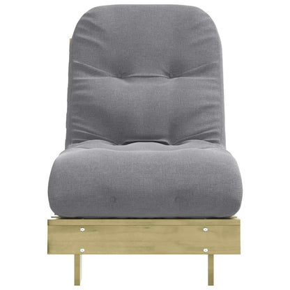 Futon Sofa Bed with Mattress 60x206x11 cm Impregnated Wood Pine
