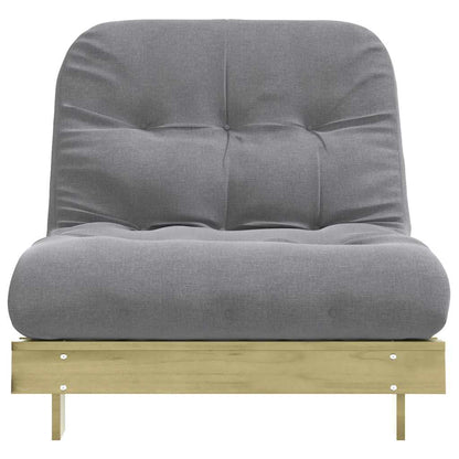 Futon Sofa Bed with Mattress 90x206x11 cm Impregnated Wood Pine
