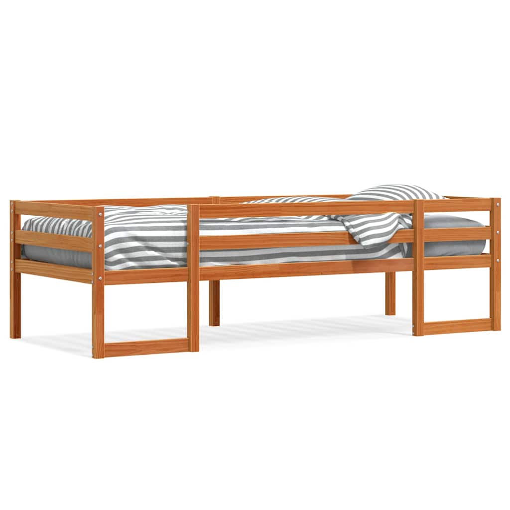 Kids' Bed Frame without Mattress Wax Brown 80x200 cm