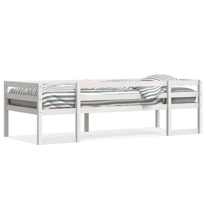 Kids' Bed Frame without Mattress White 90x200 cm Solid Wood Pine
