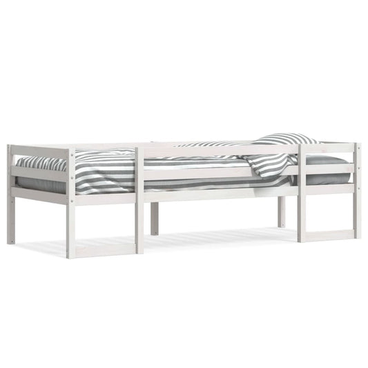 Kids' Bed Frame without Mattress White 90x200 cm Solid Wood Pine
