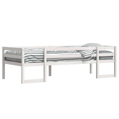 Kids' Bed Frame without Mattress White 90x200 cm Solid Wood Pine