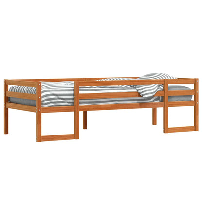 Kids' Bed Frame without Mattress Wax Brown 90x200 cm