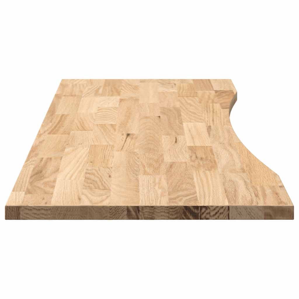 Desk Top Untreated 140x50x2.5 cm Solid Wood Oak Rectangular
