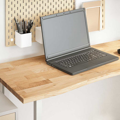 Desk Top Untreated 140x60x2.5 cm Solid Wood Oak Rectangular