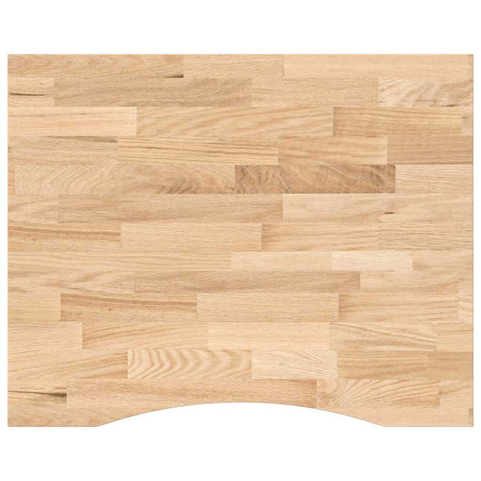 Desk Top Untreated 100x80x2,5 cm Solid Wood Oak Rectangular