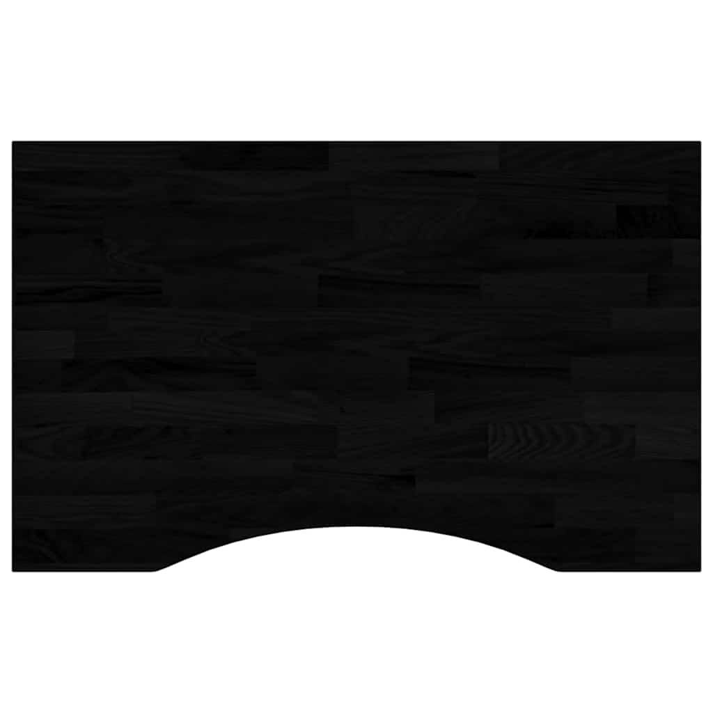 Desk Top Dark Brown 80x60x2.5 cm Solid Wood Oak Rectangular