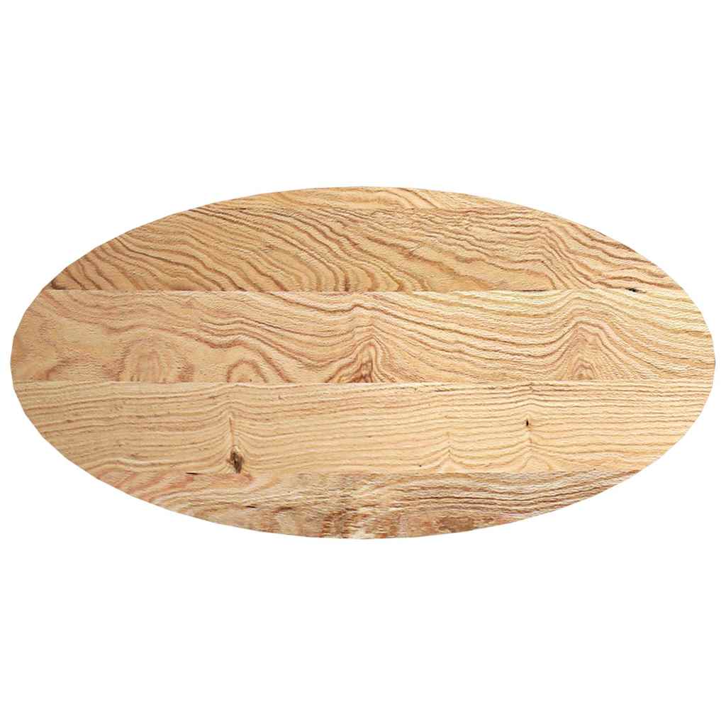 Table Top 120x60x2 cm Solid Wood Oak Oval