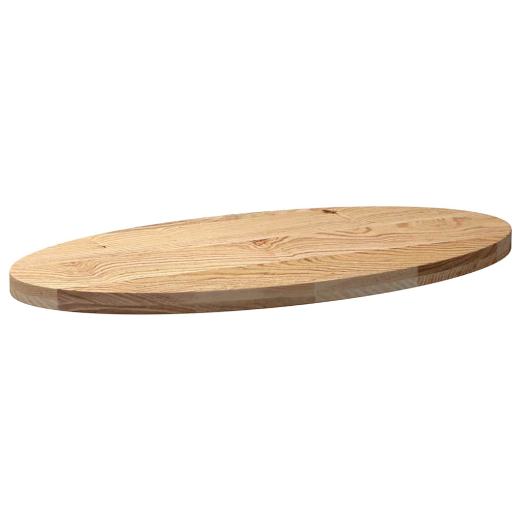 Table Top 100x50x4 cm Solid Wood Oak Oval