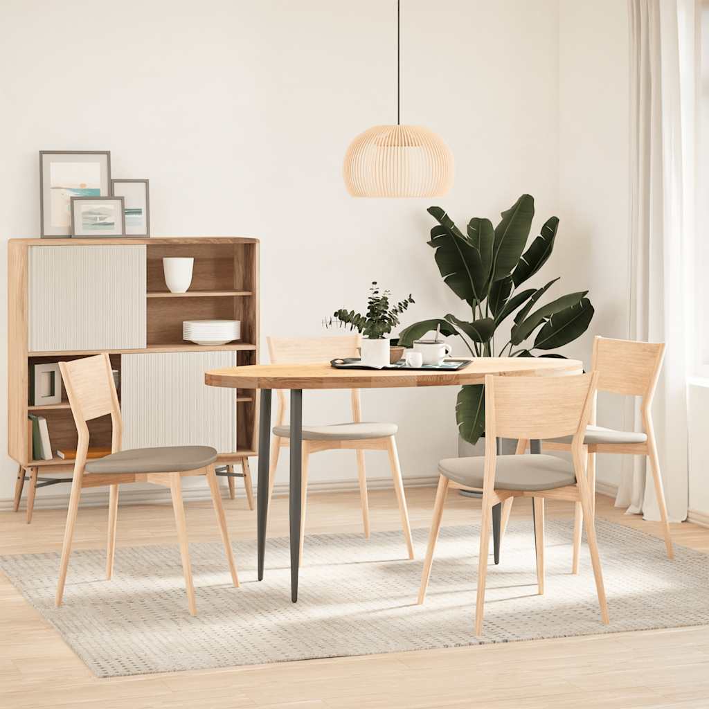 Table Top 140x60x4 cm Solid Wood Oak Oval