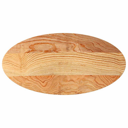 Table Top Light Brown 100x50x2 cm Solid Wood Oak Oval