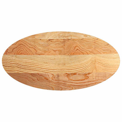 Table Top Light Brown 120x60x2 cm Solid Wood Oak Oval