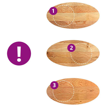Table Top Light Brown 120x60x2 cm Solid Wood Oak Oval