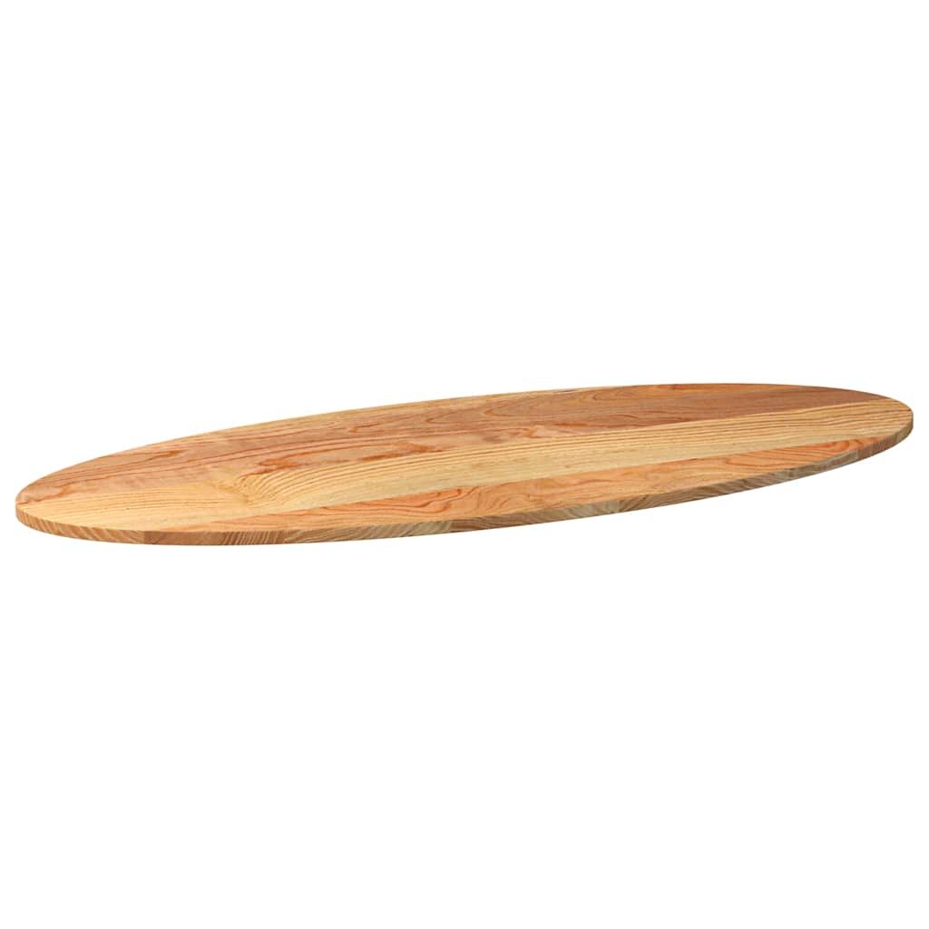 Table Top Light Brown 140x60x2 cm Solid Wood Oak Oval