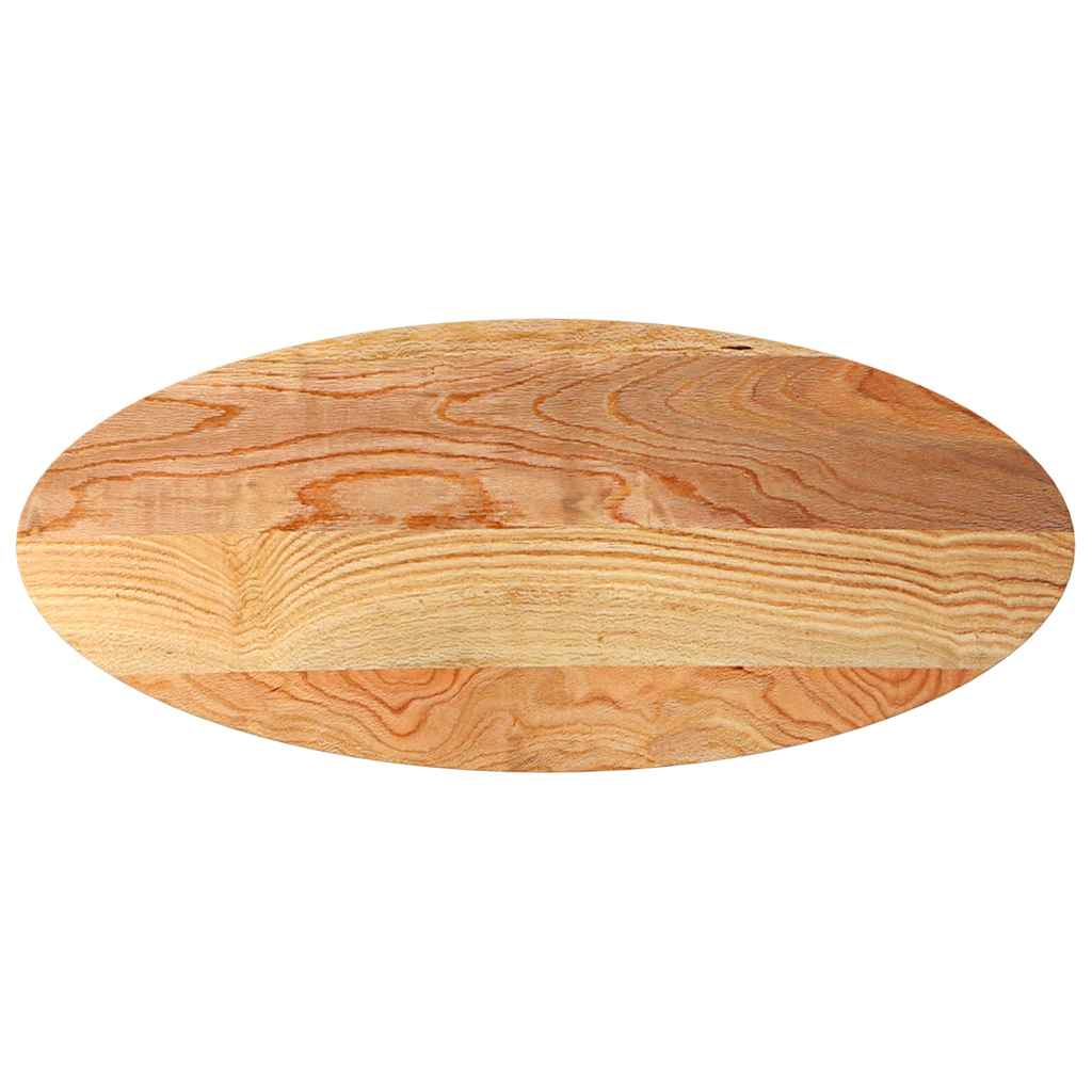 Table Top Light Brown 140x60x4 cm Solid Wood Oak Oval