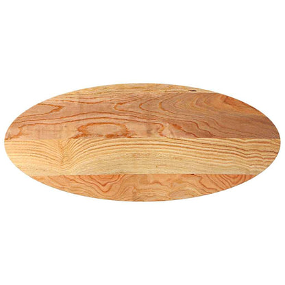 Table Top Light Brown 140x60x4 cm Solid Wood Oak Oval