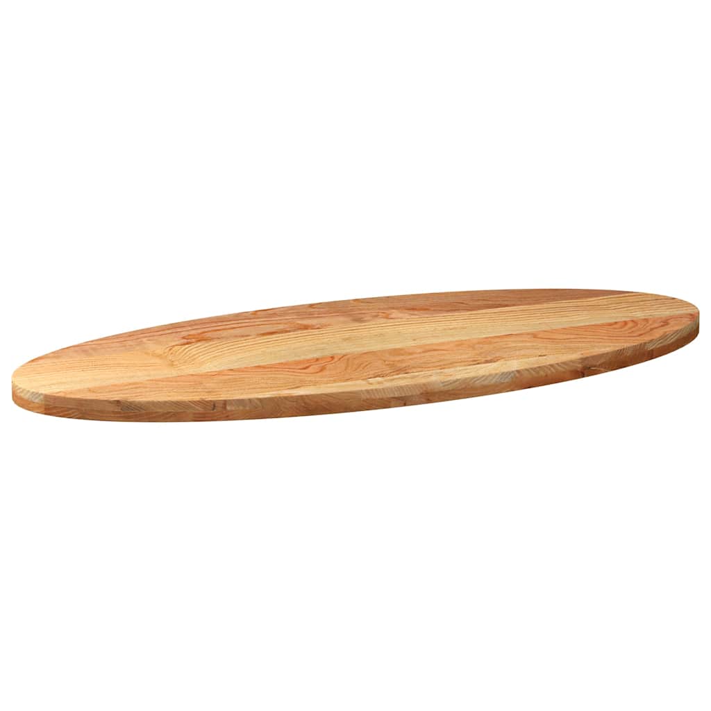 Table Top Light Brown 140x60x4 cm Solid Wood Oak Oval