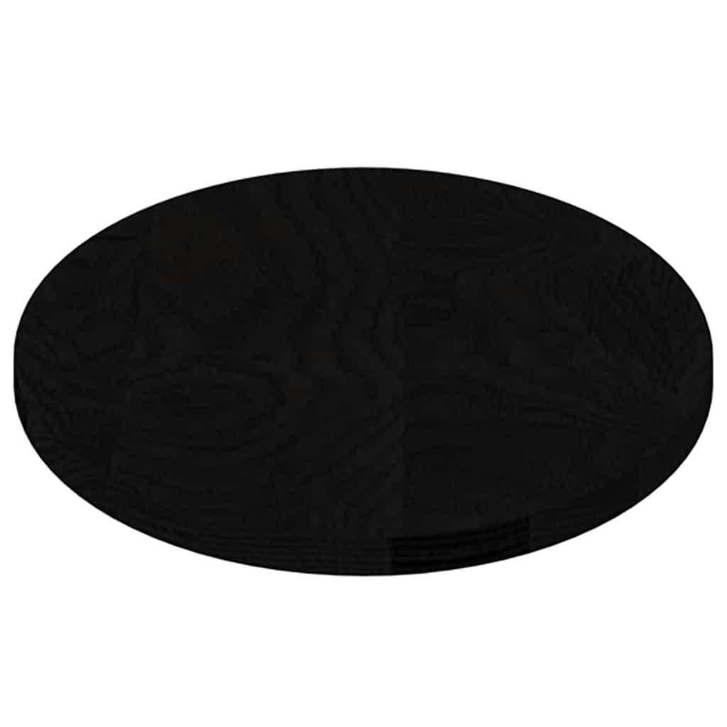 Table Top Dark Brown 80x40x2 cm Solid Wood Oak Oval