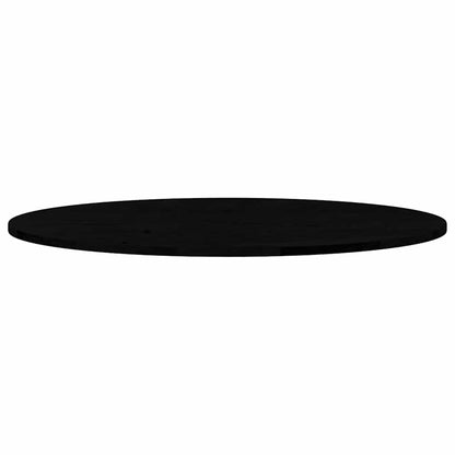 Table Top Dark Brown 100x50x2 cm Solid Wood Oak Oval