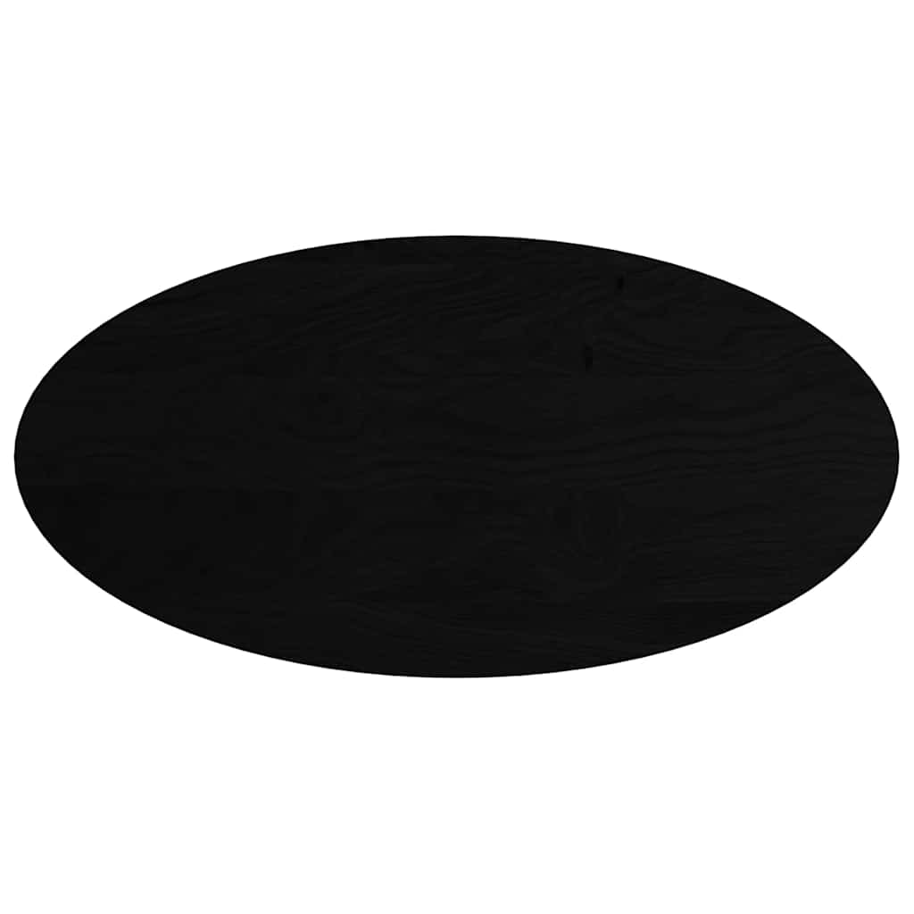 Table Top Dark Brown 120x60x2 cm Solid Wood Oak Oval